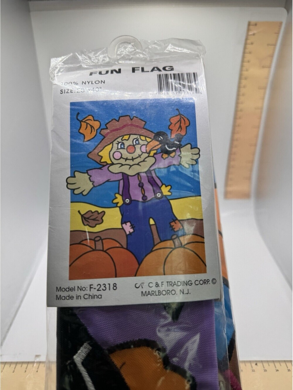 Fun Flag Nylon Scarecrow Fall Flag 28”x40” NOS - Halloween